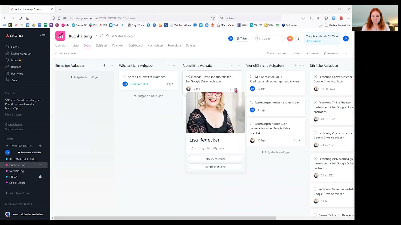 Buchhaltung mit Asana organisieren