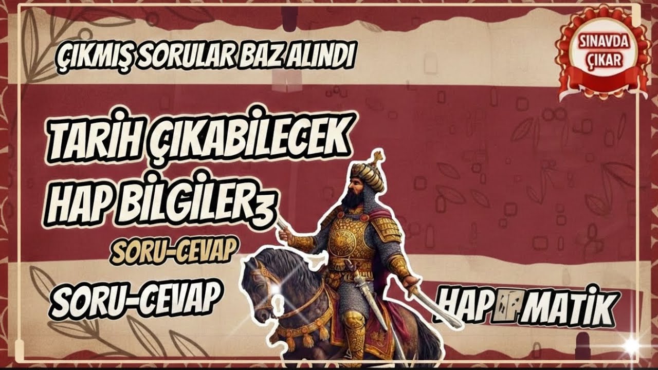 Çıkmış Sorularla Hap Bilgiler | KPSS - YKS - LGS | Soru -Cevap | İslamiyet Öncesi Türk Tarihi