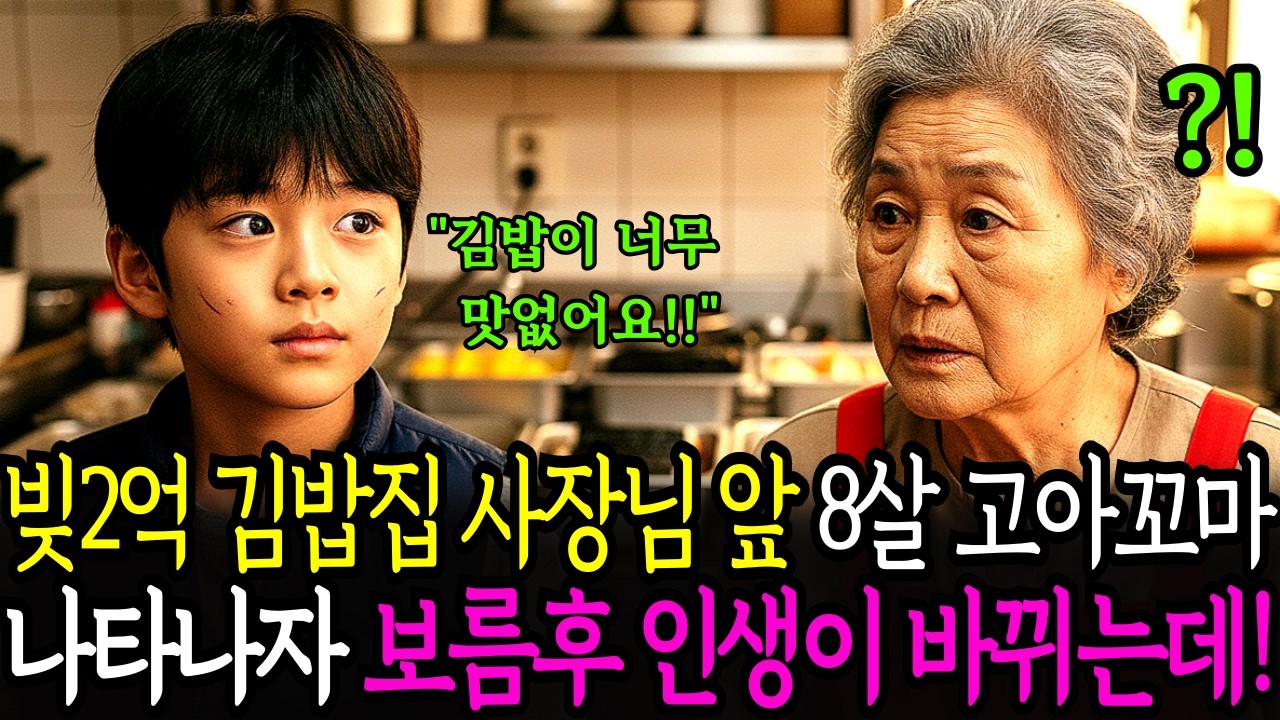 억울하게 빚더미 앉은 빚 2억 김밥집 할머니 사장님 앞에 8살 고아 소년이 나타나자 보름후, 기적이 일어나는데...ㅣ노후사연ㅣ감동사연ㅣ사연라디오ㅣ오디오북빚더미