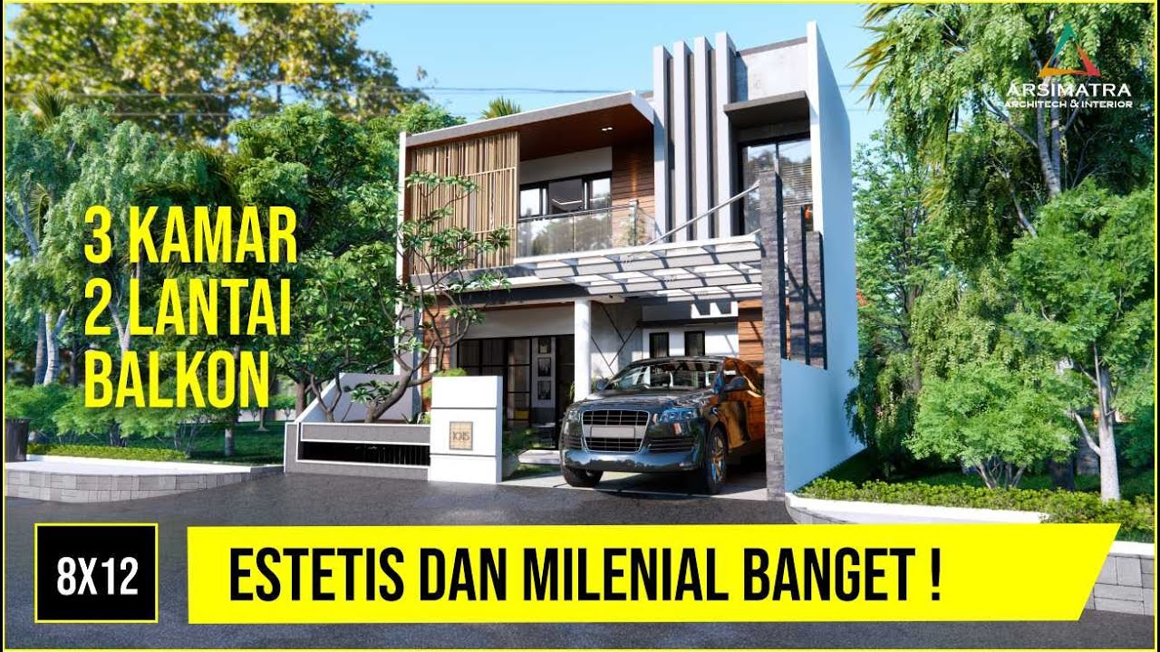 Spesial Untuk Gen Milenial ! Rumah Modern Kontemporer 8x12, 2 Lantai, 3 Kamar Tidur