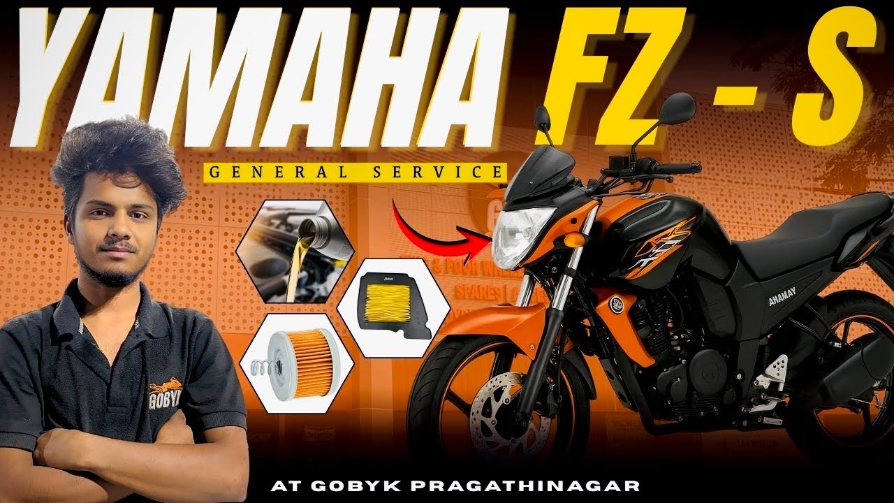 YAMAHA FZ-S Full General Service 🤯 Complete Service Process At Gobyk 