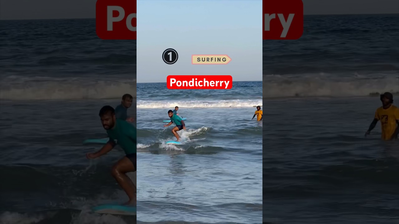 Top three Pondicherry adventure experiences including 🏄 Surfing, Paramotering #pondicherry #fun