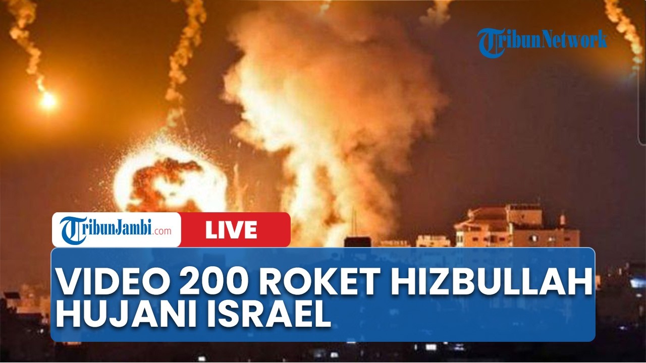 🔴Penampakan 200 Roket Hizbullah Hujani Israel