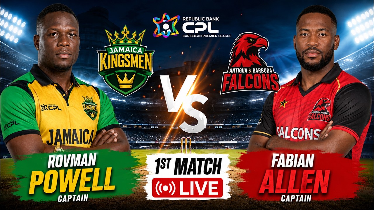 JKM vs ABF LIVE | Jamaica Kingsmen vs Antigua and Barbuda Falcons live | Match No : 1 | CPL 2026