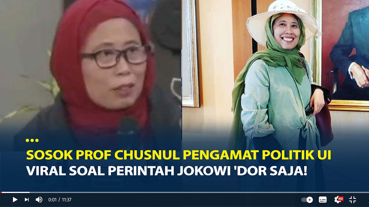 Sosok Prof Chusnul Pengamat Politik UI Viral Soal Perintah Jokowi 'Dor Saja!