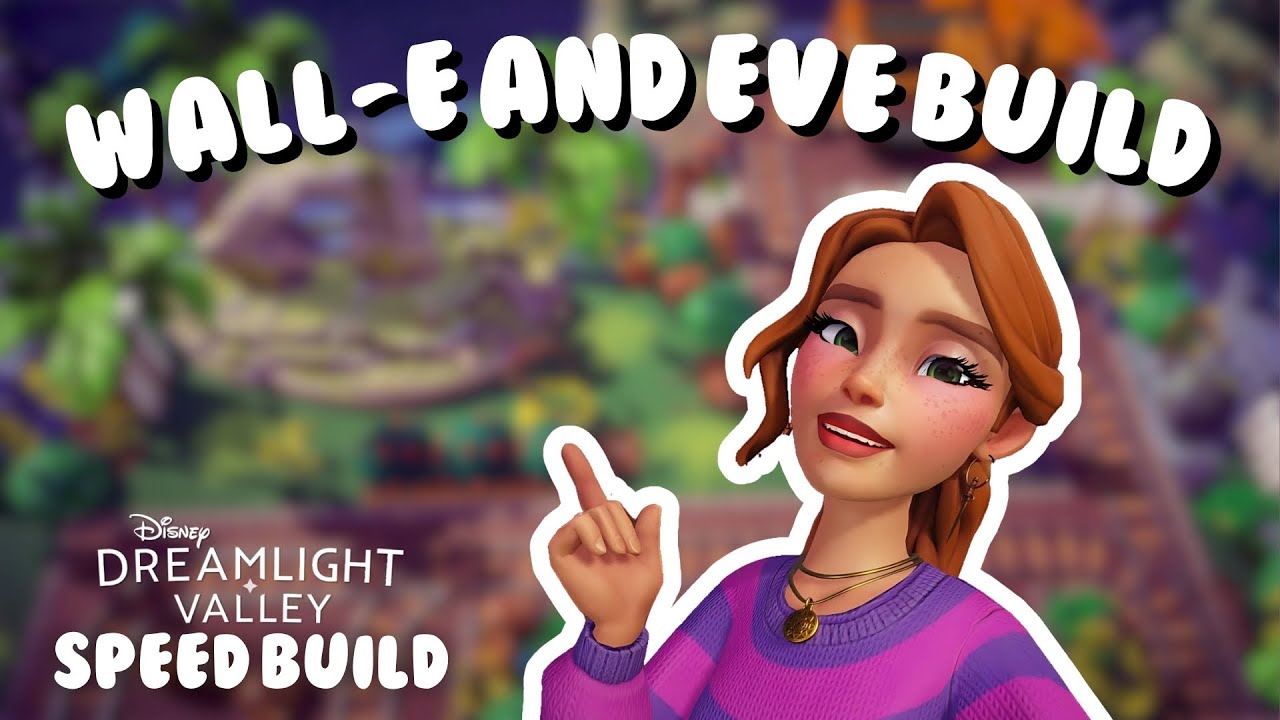 wall-e and eve gardens build in disney dreamlight valley - speed build