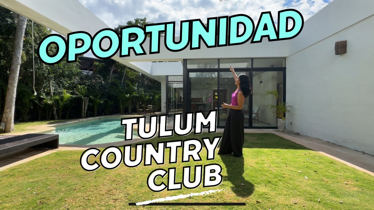 💯 Casa de 3 habitaciones en Tulum COUNTRY CLUB con campo de golf y club de playa 🏖️