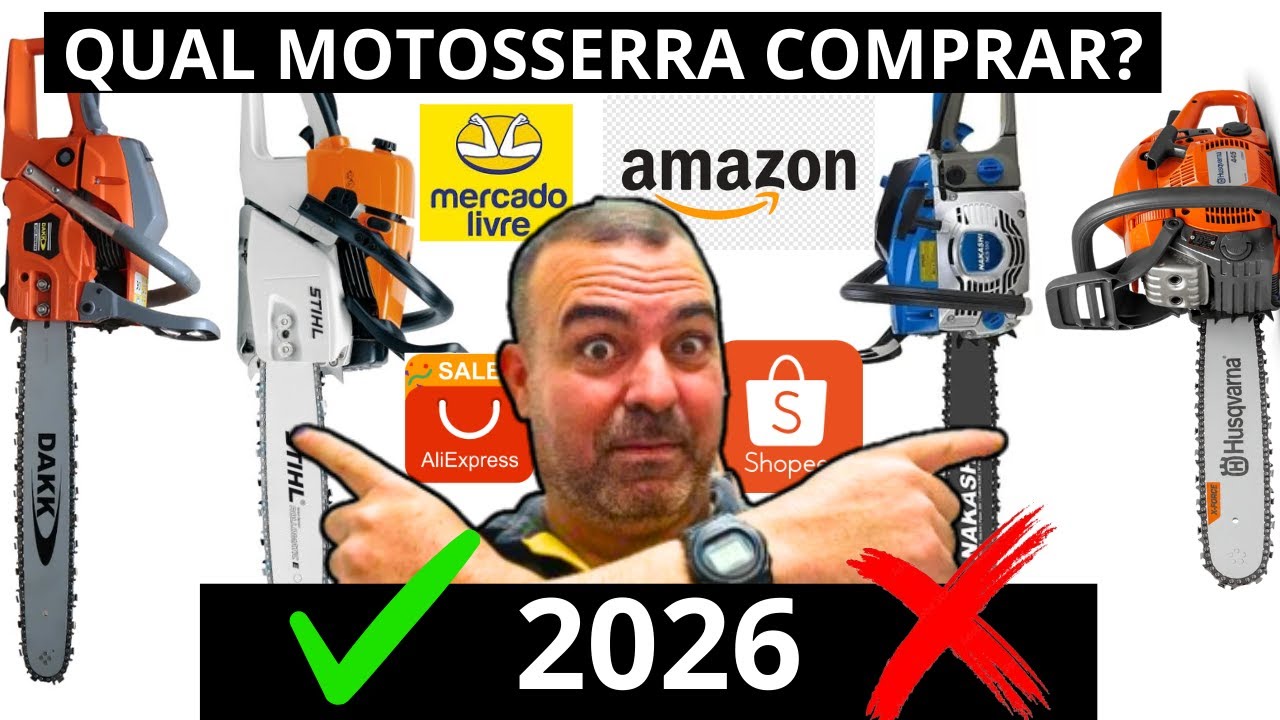 Qual Motosserra comprar em 2026. Aprenda tudo sobre marcas , modelos e lojas antes de comprar
