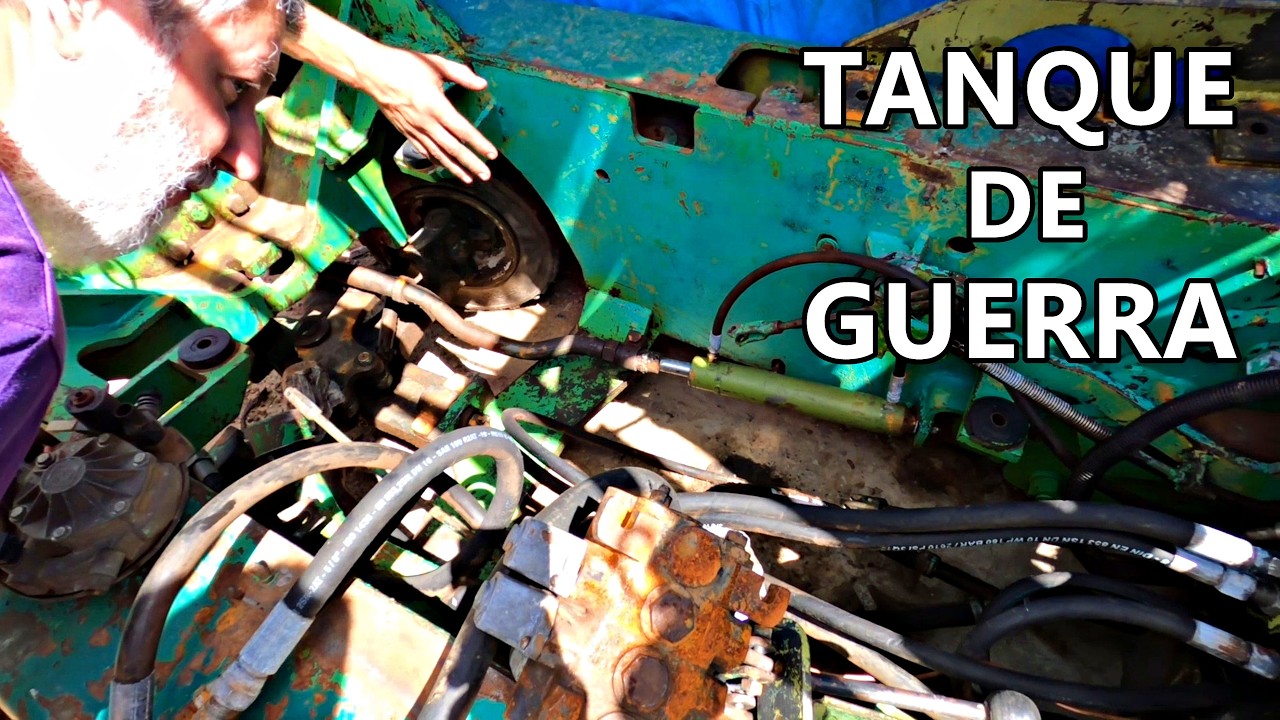 AGORA A ESCAVADEIRA VAI SE TORNAR UM TANQUE DE GUERR@ CONCEGUI O QUE FALTAVA
