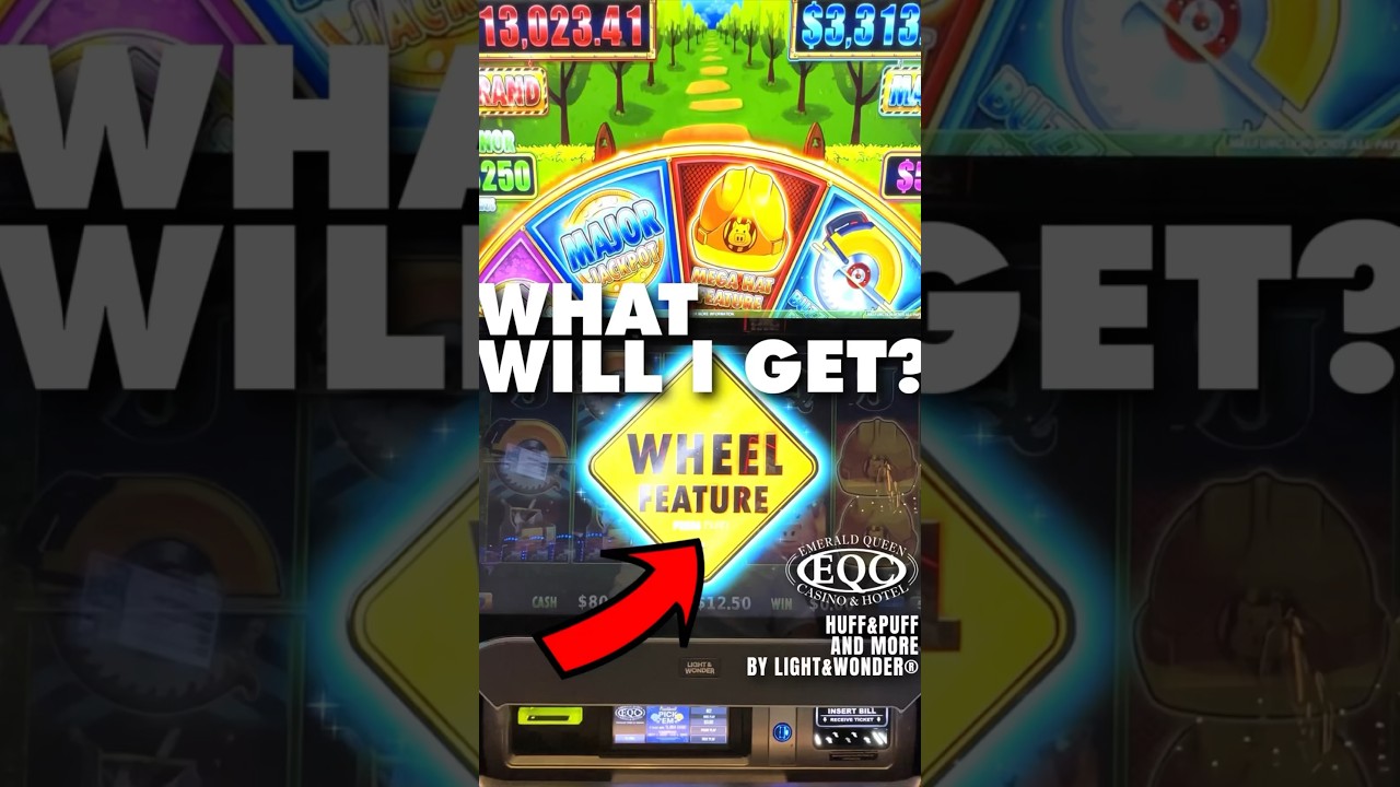 I TRIGGERED THE WHEEL FEATURE BONUS ON THE HUFF N MORE PUFF SLOTMACHINE, WHAT WILL I GET?! #shorts30