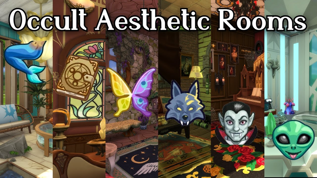 Aesthetic Rooms for each Occult : Sims 4 Come Build with Me!