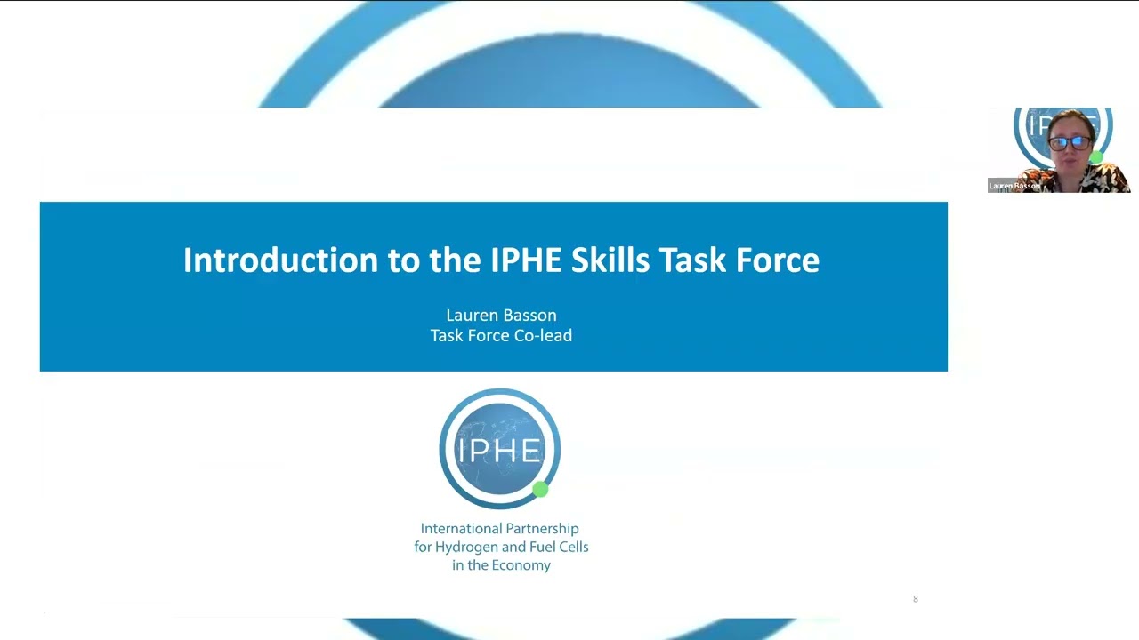 IPHE Webinar: Skills for the Hydrogen Economy Training - International Case Studies