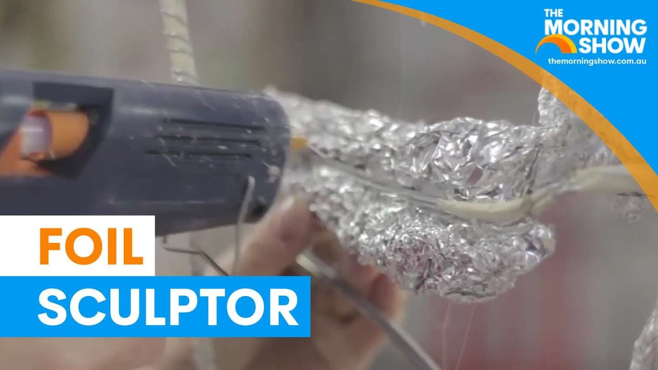 Sculptor creates viral art from aluminium foil | The Morning Show