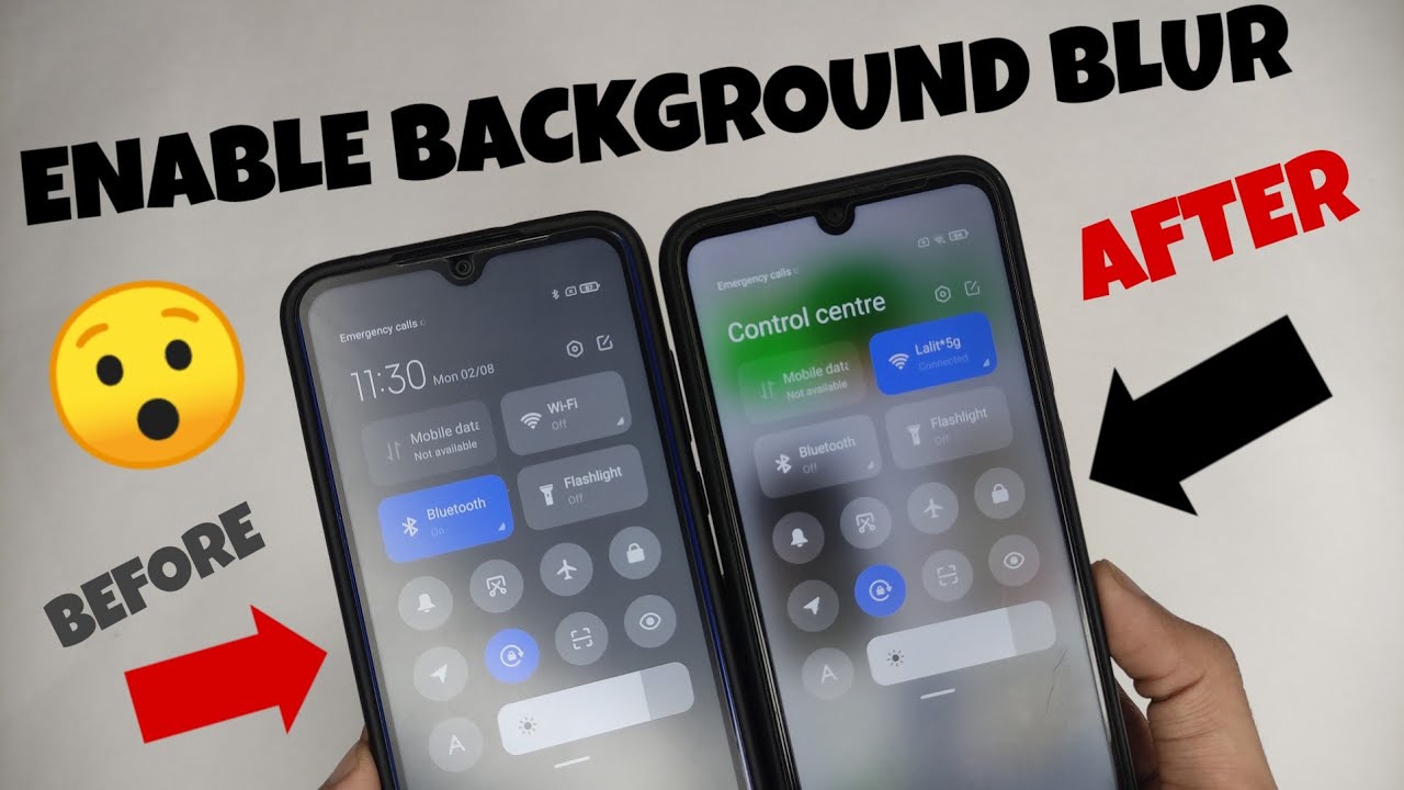Finally Enable Background Blur Effect MIUI 12 Control Centre Without Root ⚡ Any Devices
