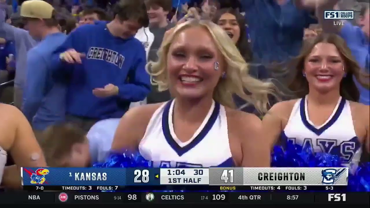 Creighton Men's Basketball Highlights vs. Kansas, 12/4/24