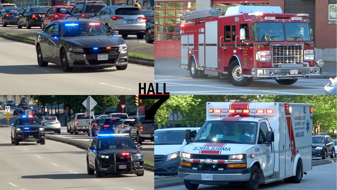 Port Moody, BC - Multiple Emergency Vehicles Responding to White Pine Beach