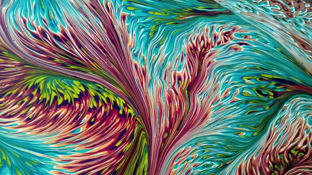 #219 Потрясающие результаты этой 7-камерной плавной заливки. #acrylicpour #fluidart #abstract