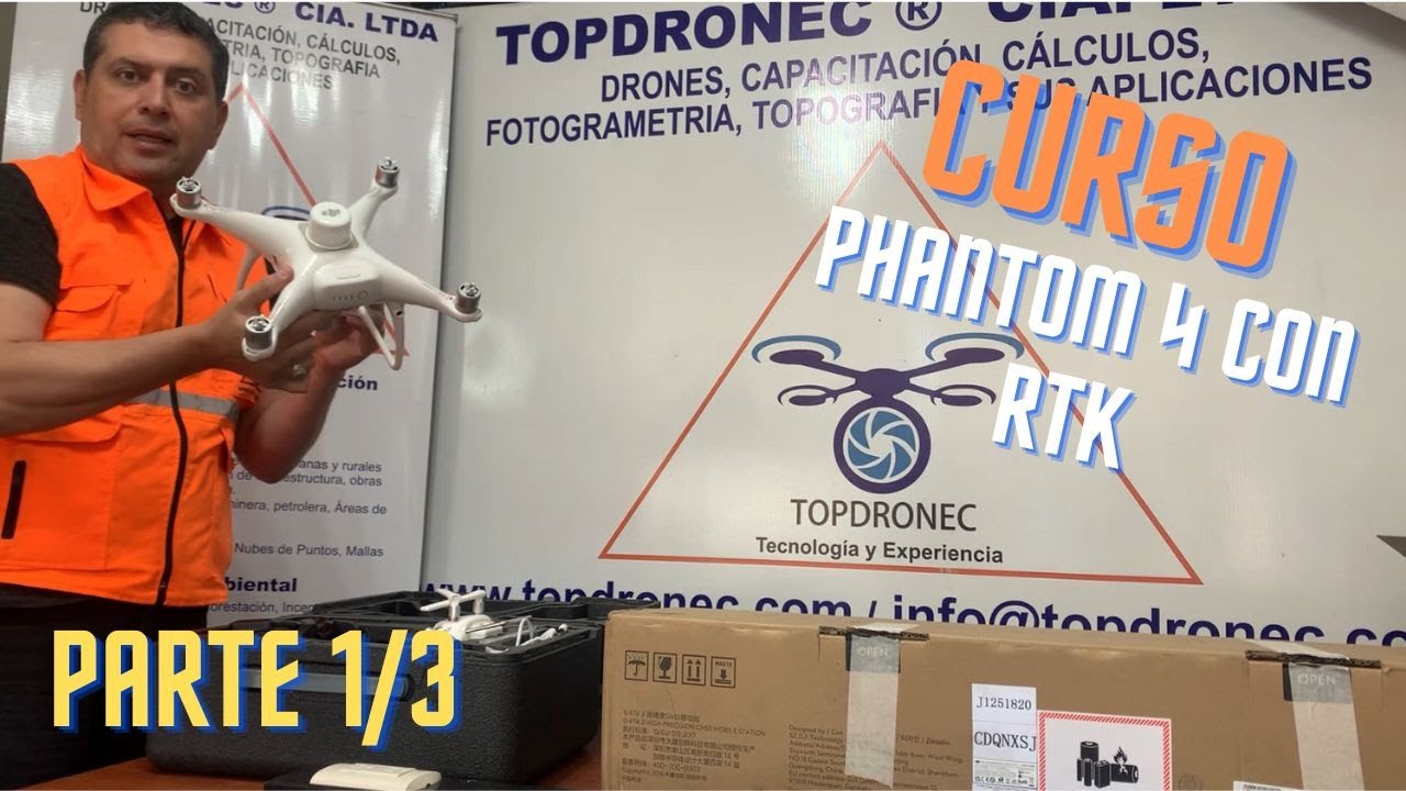 Curso del dron Phantom 4 con RTK - parte 1 - Conociendo el equipo