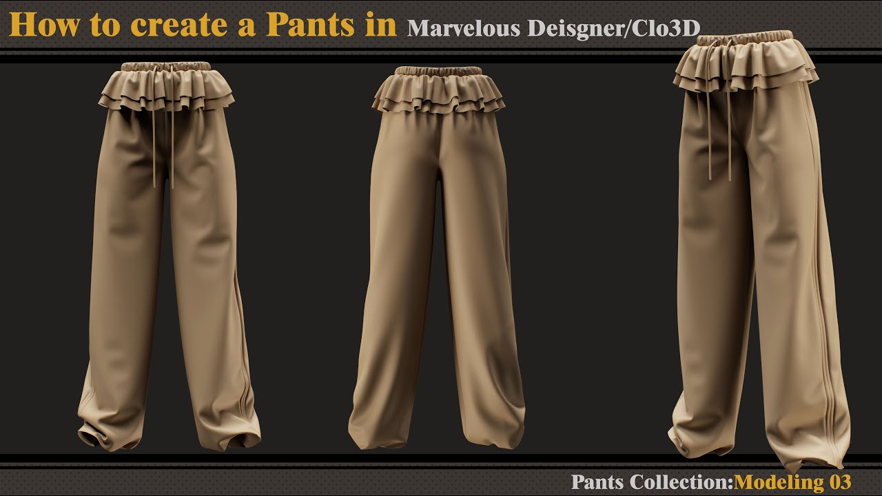 How to create Pants in MD/Clo3d- N3