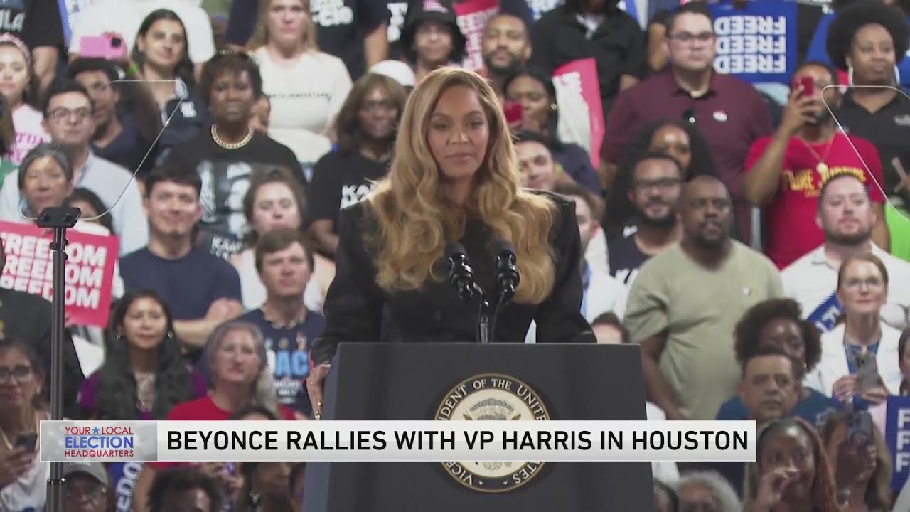 Beyonc&eacute; endorses Kamala Harris in joyful speech at Houston rally: 'I'm here as a mother'