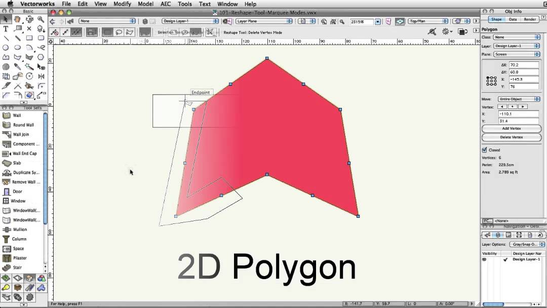 Reshape Tool