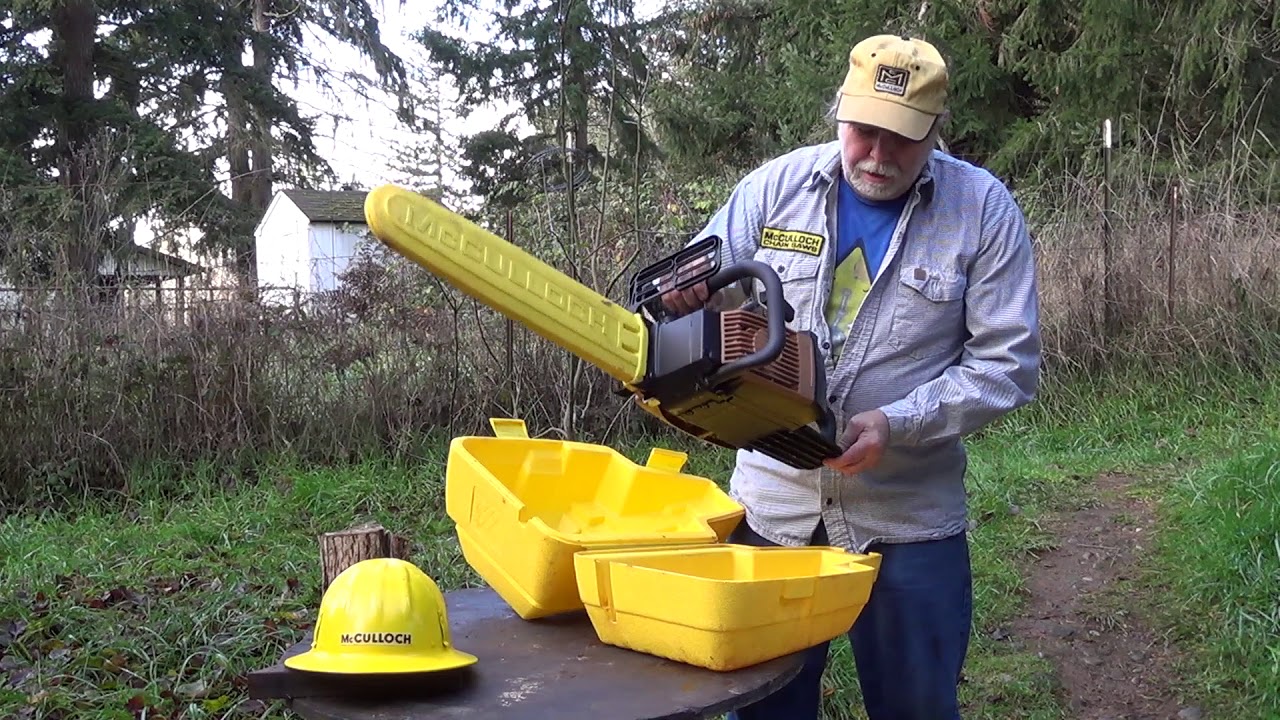 Винтажная бензопила B.S. McCulloch 610 + 650 Saws + Chainsaw Action