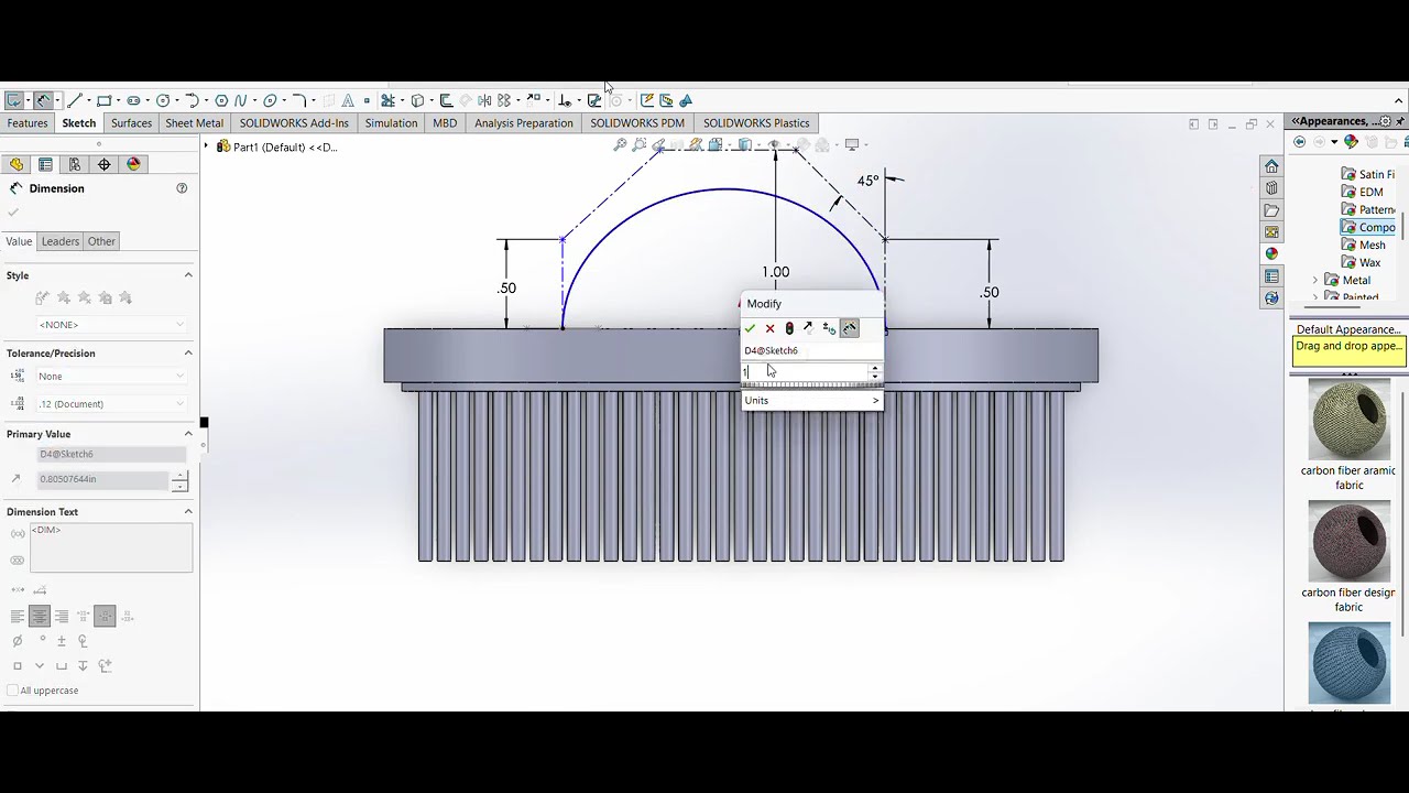 Basic scrub brush design in Solidworks