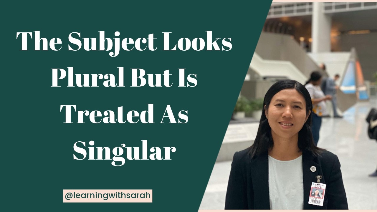 Plural subject treated as singular