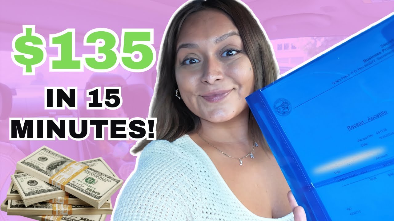 Apostille Notary Appointment Vlog | How I made $135 in 15 minutes as a Notary Public in 2024