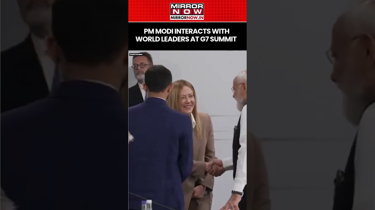 PM Modi Interacts With World Leaders At G7 Summit In France #shorts