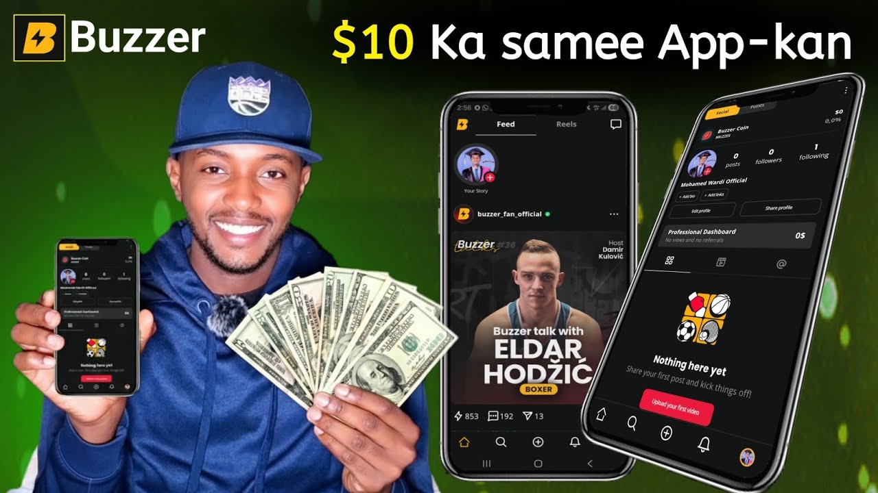 $10 Ka samee App-kan | Real 100% | Buzzer | Qaab fudud lacag uga samee adiga Somalia jooga #buzzer 