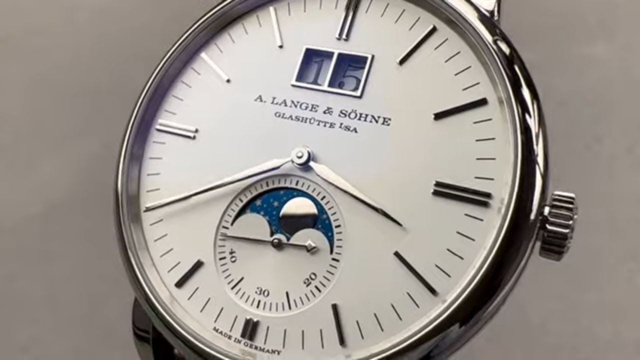A. Lange & Söhne Saxonia Moon Phase 384.026 - 40mm White Gold Grande Date Watch Review