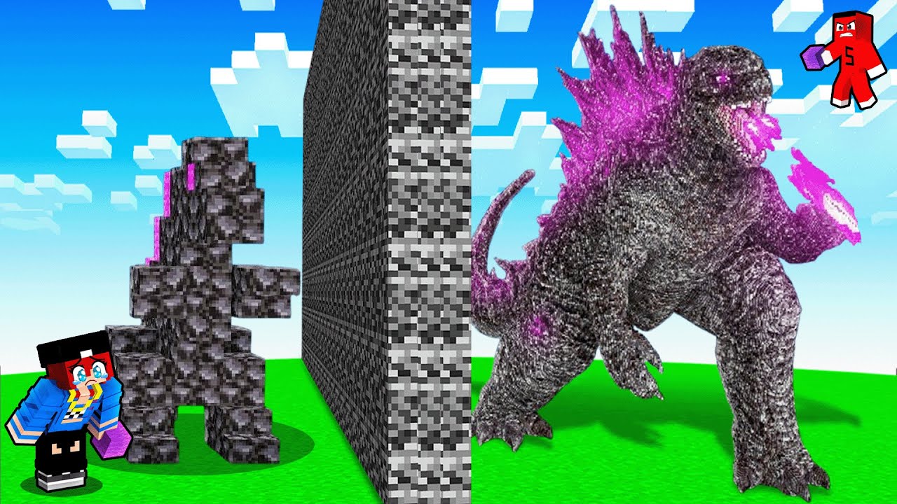 HASANI YAPI KAPIŞMASINDA GODZİLLA ile TROLLEDİM !! - Minecraft