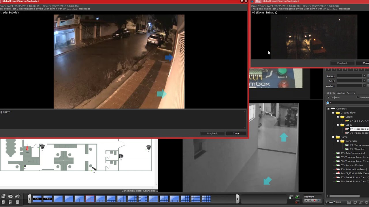 Digifort - Surveillance - Alarms Notification Popups