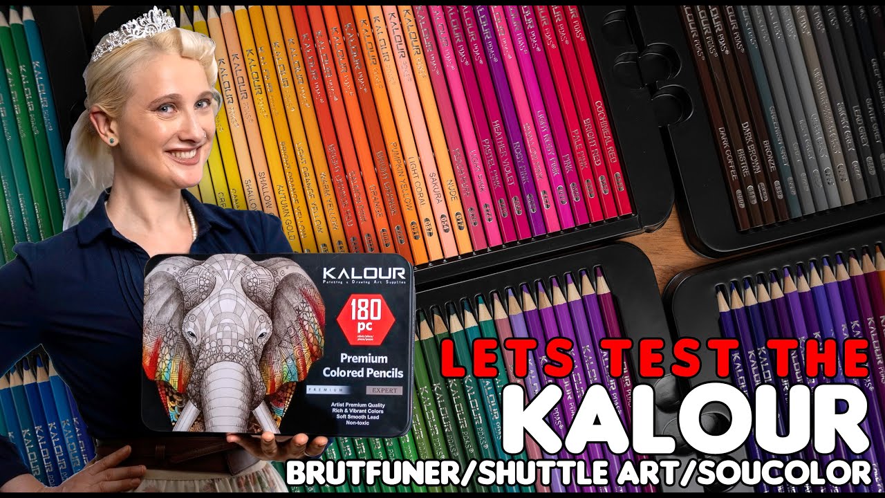 Цветные карандаши Kalour — насколько они хороши? Также известны как Brutfuner, Shuttle Art, Souco...