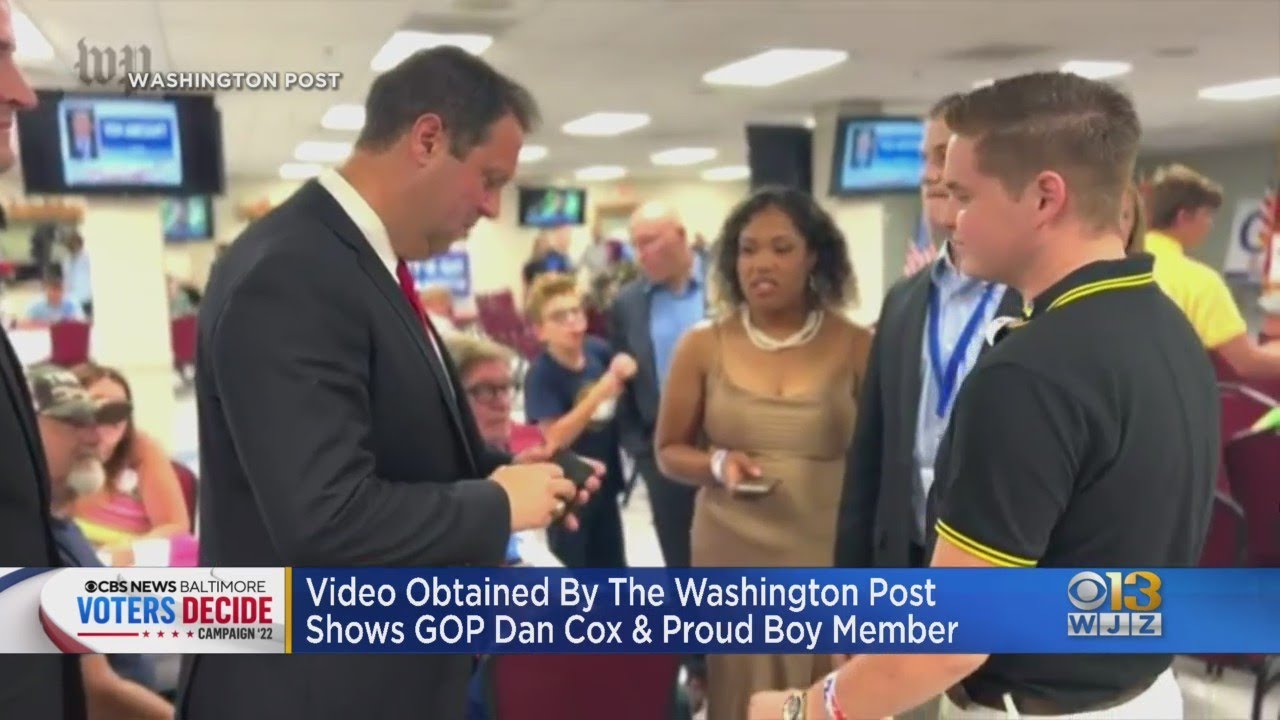 Video shows Maryland gubernatorial candidate Dan Cox accepting gift from Proud Boys