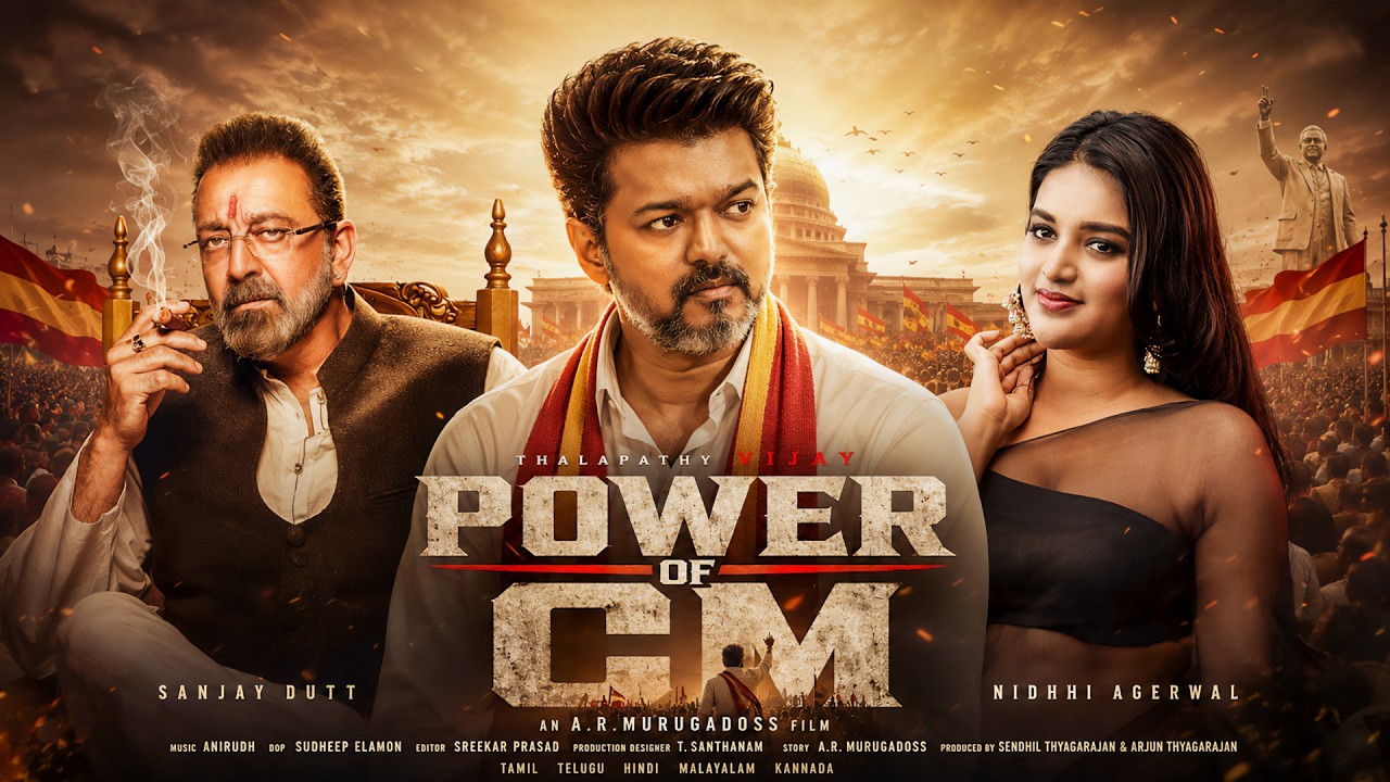POWER OF CM Full Movie | Thalapathy Vijay, Sanjay Dutt |New Blockbuster Hindi Dubbed Political Movie