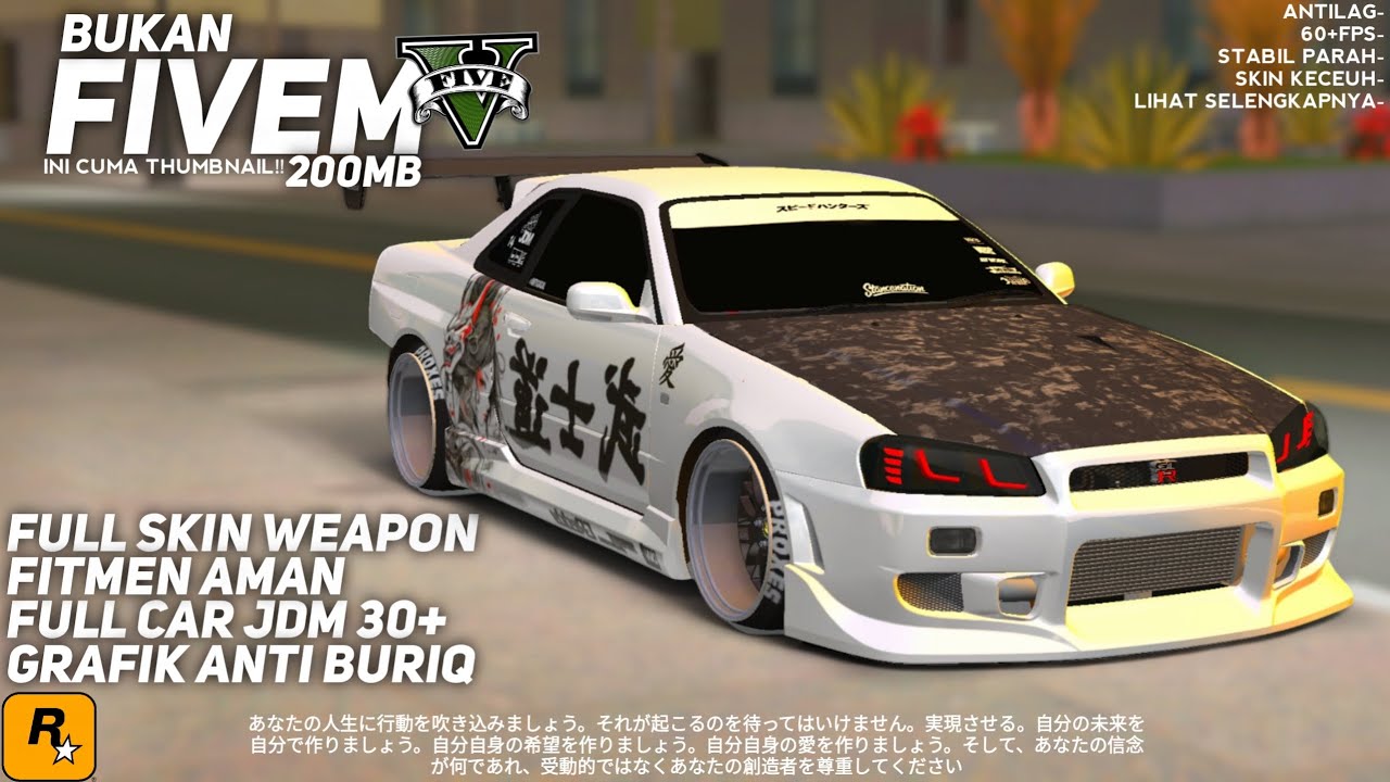 MODPACK BUKAN FIVEM LITE 200MB SPECIAL EDITION FULL CAR JDM 30++ - GTA SA ANDROID
