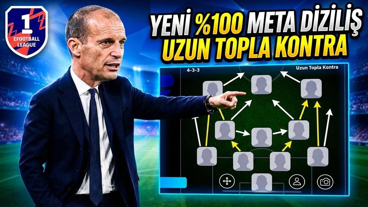 %100 META DİZİLİŞ VE TAKTİK! |BU DİZİLİŞLE DÜNYA SIRALAMASINA KASIYORUM!!eFotball 2026 Mobile 