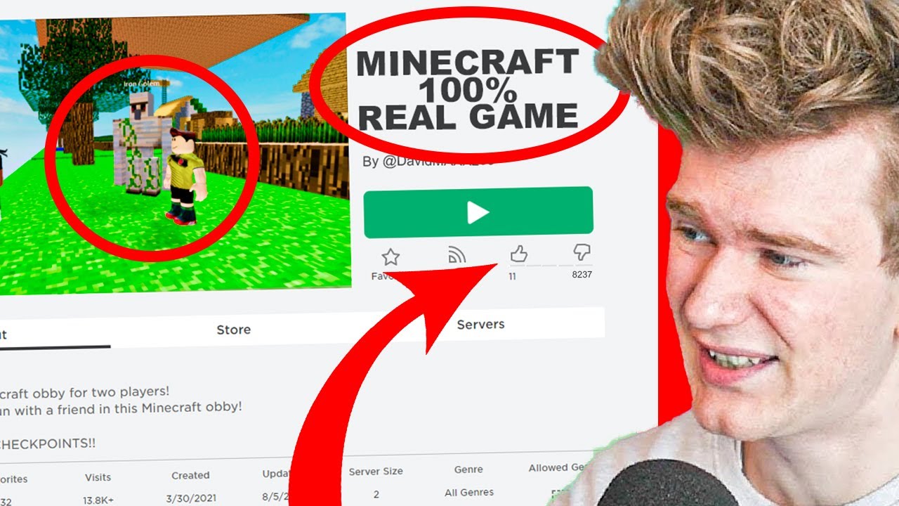 NAJGORSZE PODRÓBY MINECRAFTA W ROBLOX