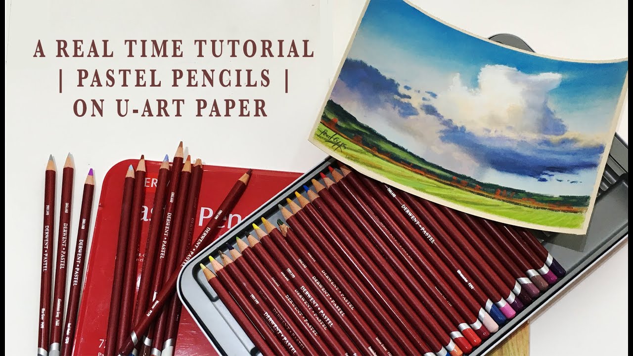 A Real - Time Tutorial using Derwent Pastel Pencils - A Thunderhead Cloud over the Romney Marshes.