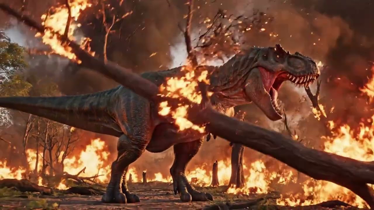 Dinosaur fighring pictures
