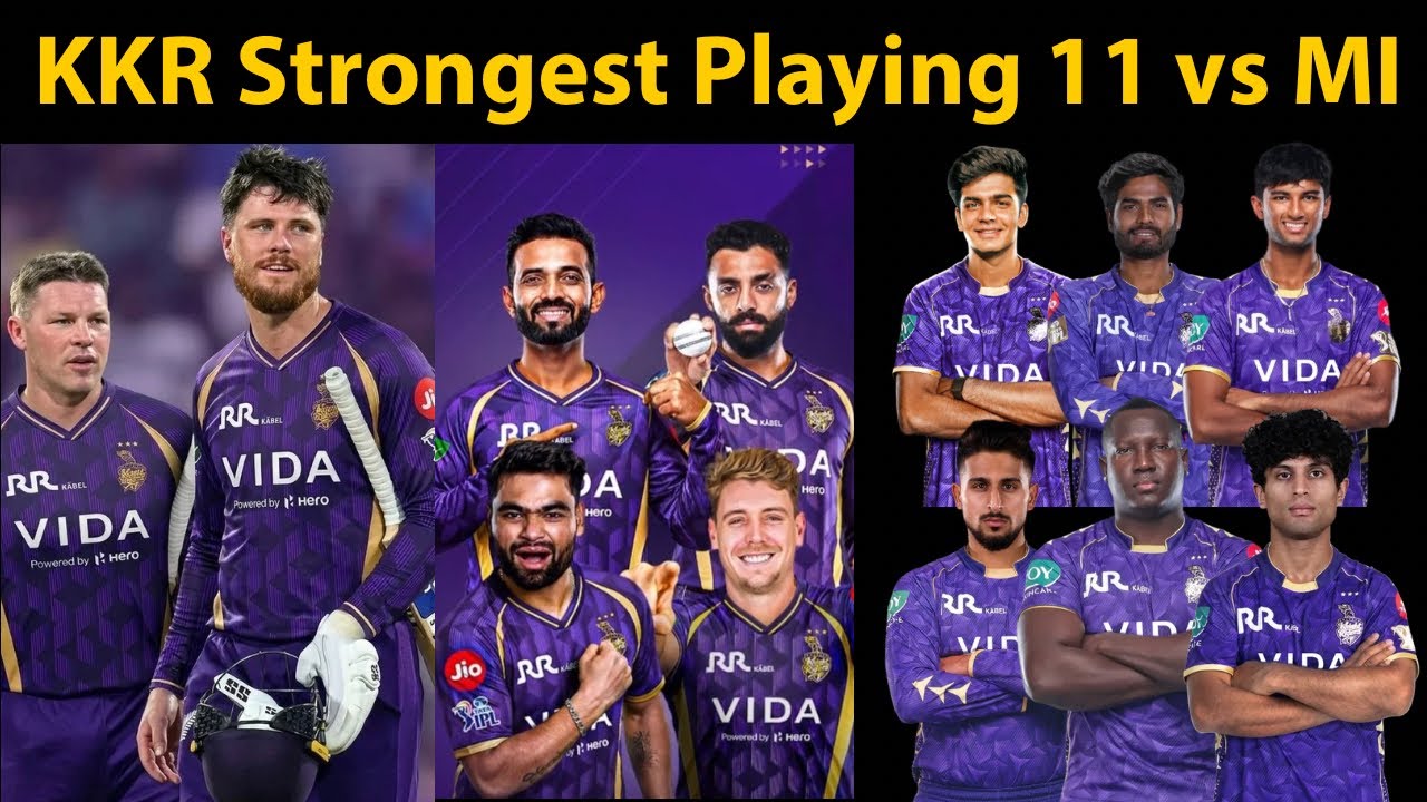 KKR Strongest Playing 11 vs Mumbai Indians | KKR Playing 11 | cric circle 