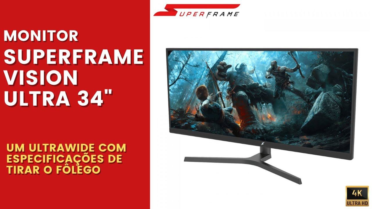 Monitor SUPERFRAME VISION ULTRA 34 ULTRAWIDE. Esse aqui é o monitor que todos SONHAM!