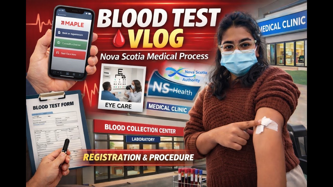 Blood Test in Canada 🇨🇦 🩸 | Maple App Booking to Lab Visit | Vlog | Booking to Collection | NSHA