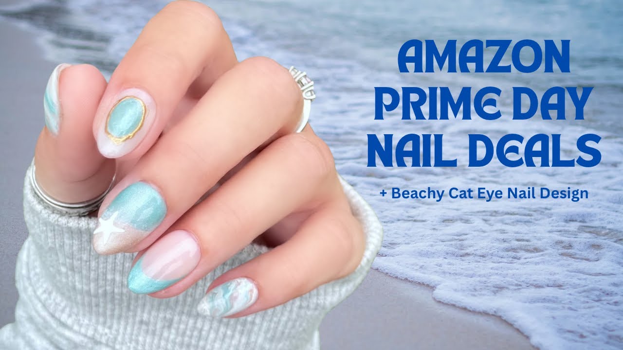 Beachy Cat Eye Nails | Amazon Prime Day Nail Deals (up to 60% off 😱)