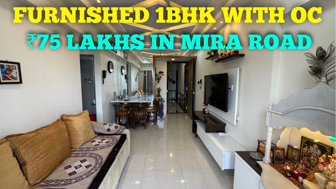Furnished 1bhk with oc₹75 lakhs in Miraroad #miraroad #1bhk