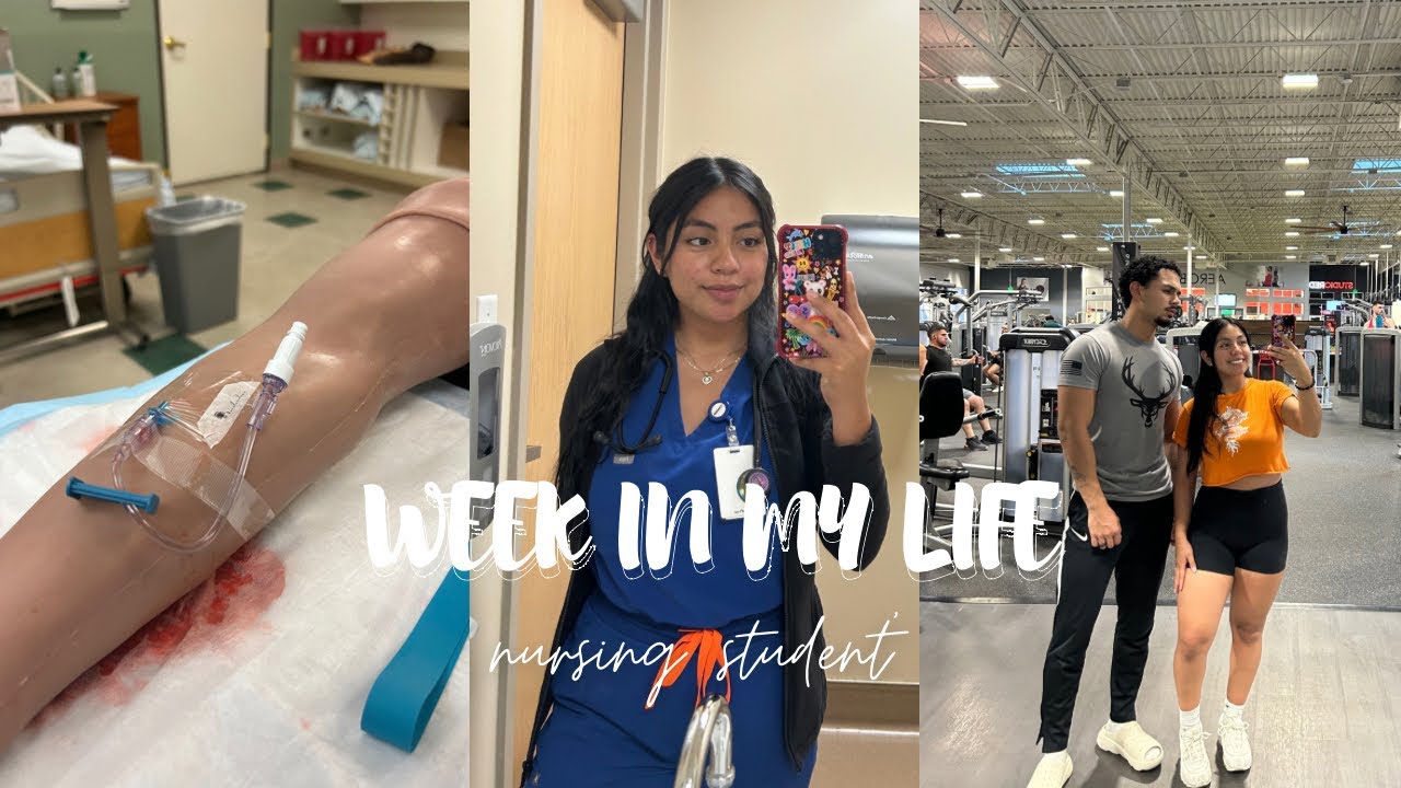 NURSING SCHOOL VLOG| med surg clinical 🩺, injections 💉, gym 🏋🏽‍♀️ & studying📚💕