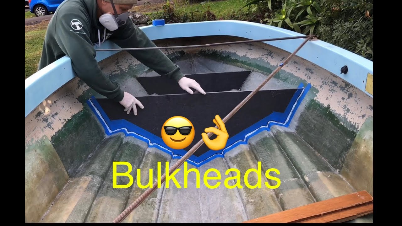 Fiberglass boat bulkhead rebuild.