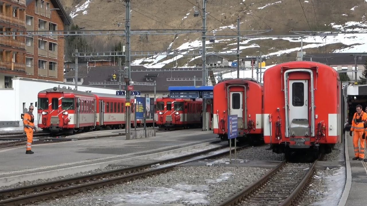 Andermatt Rail Traffic-Mattehorn Gotthard Bahn